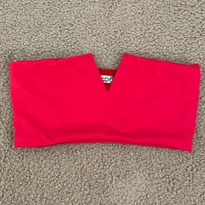 Free people Strapless top with V detail size Small